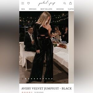 Petal & Pup One Shoulder Velvet Jumpsuit (NWT)